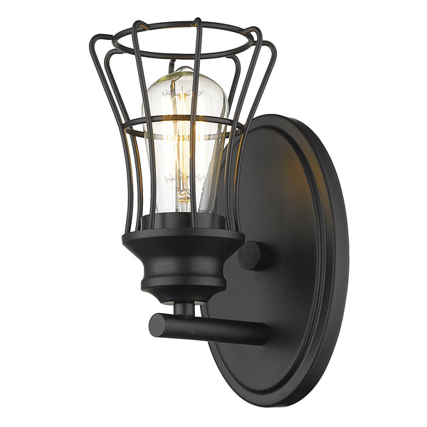 Piers 1-Light Matte Black Sconce