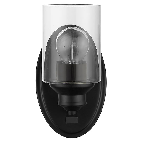 Gemma 1-Light Matte Black Sconce