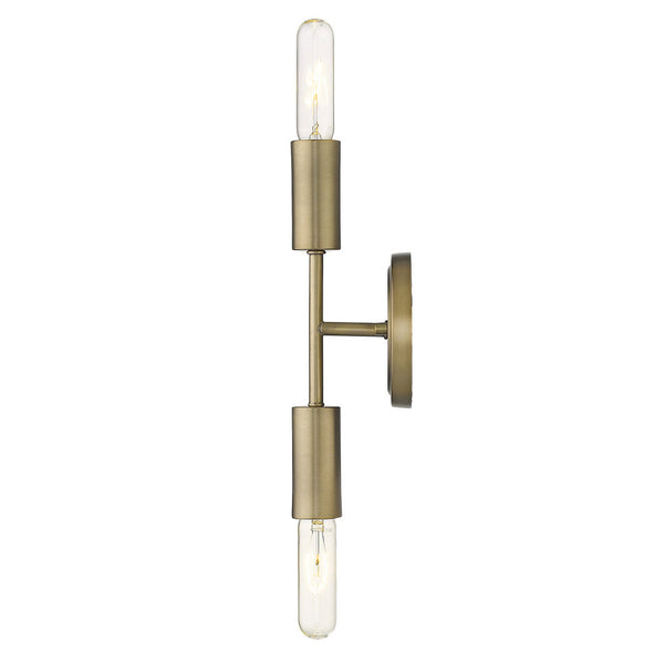 Perret 2-Light Aged Brass Sconce