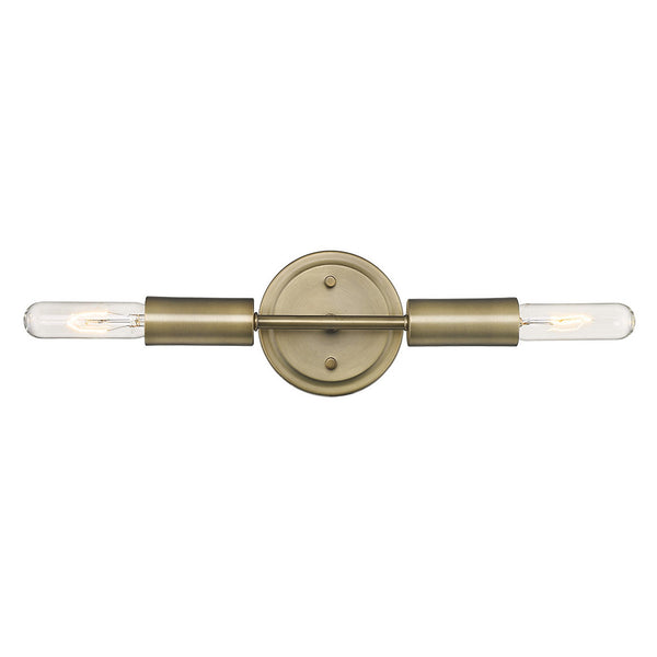 Perret 2-Light Aged Brass Sconce