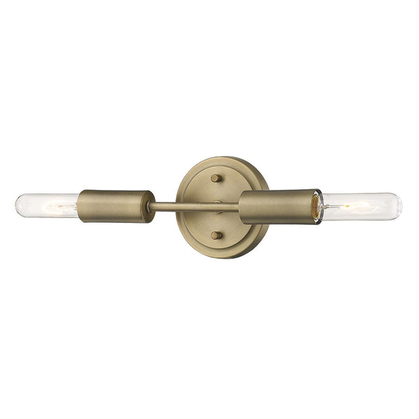 Perret 2-Light Aged Brass Sconce