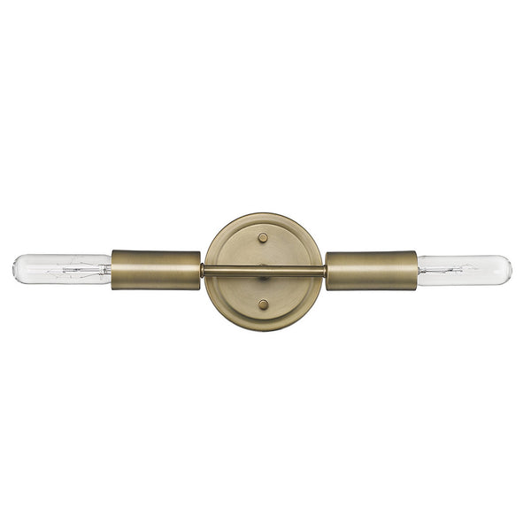 Perret 2-Light Aged Brass Sconce