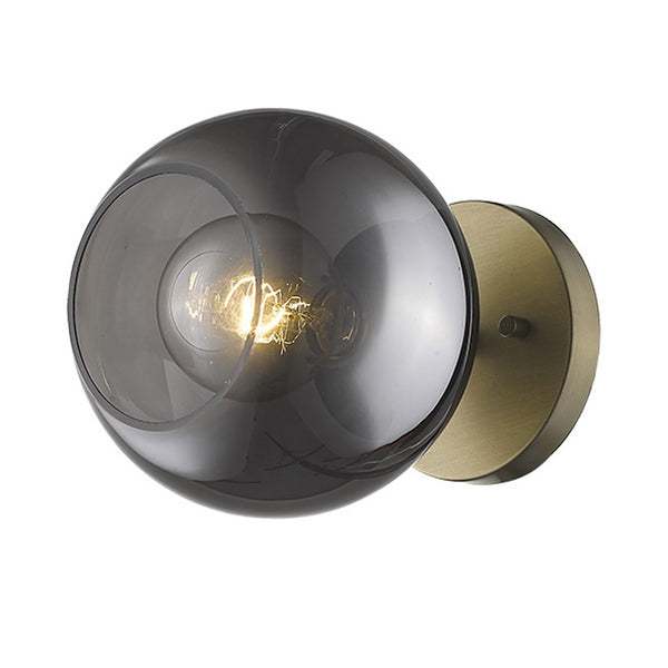 Lunette 1-Light Aged Brass Sconce