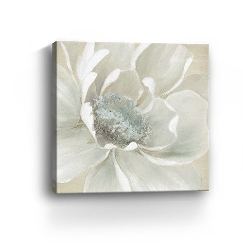 20" Soft Winter Flower Canvas Wall Art