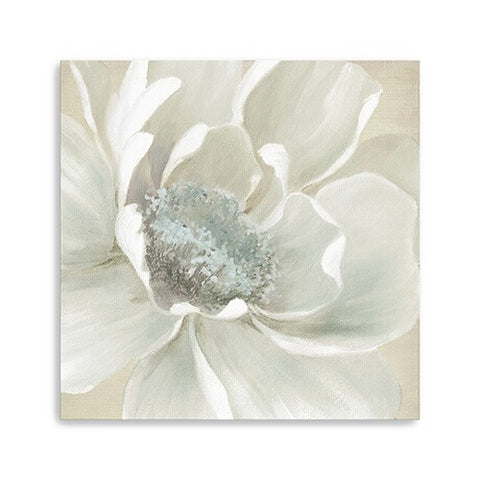 20" Soft Winter Flower Canvas Wall Art