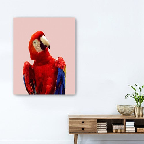 30" Vibrant and Vivid Bird Canvas Wall Art