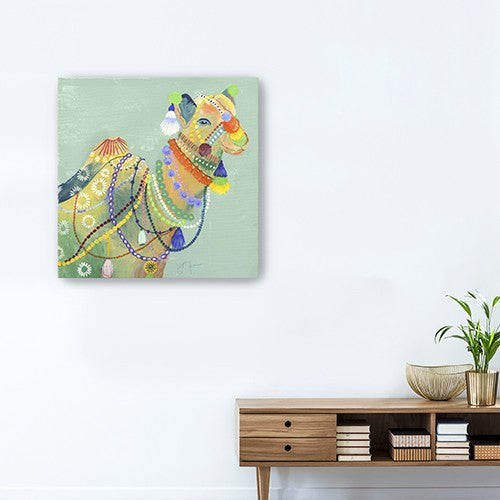 30" Moroccan Inspired Camel Canvas Wall Art