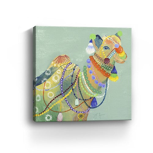 30" Moroccan Inspired Camel Canvas Wall Art