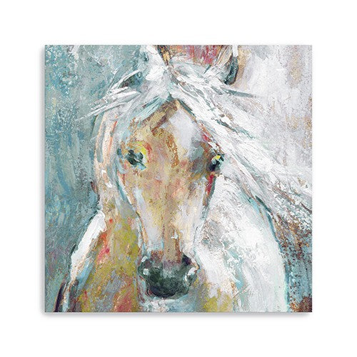 20" Whimsical Horse Canvas Wall Art