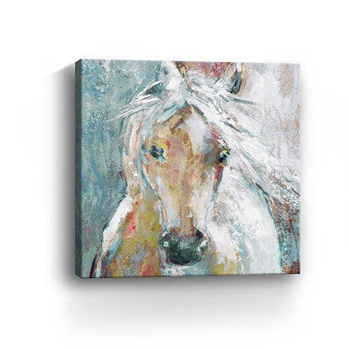 20" Whimsical Horse Canvas Wall Art