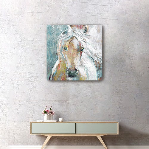 30" Whimsical Horse Canvas Wall Art