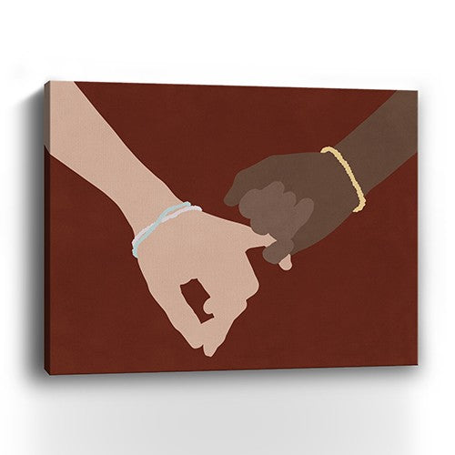 Large Friendship Promise Canvas Wall Art