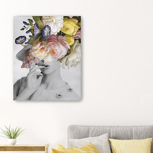 20" Glamorous Garden Party Dress Up Canvas Wall Art