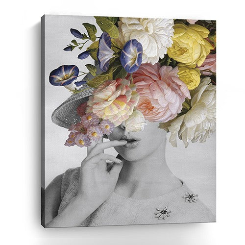 20" Glamorous Garden Party Dress Up Canvas Wall Art