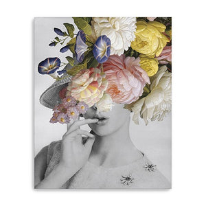 30" Glamorous Garden Party Dress Up Canvas Wall Art