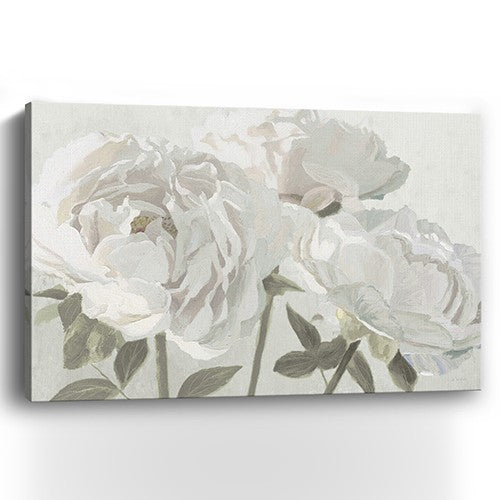 24" Neutral Flowers in Bloom Canvas Wall Art