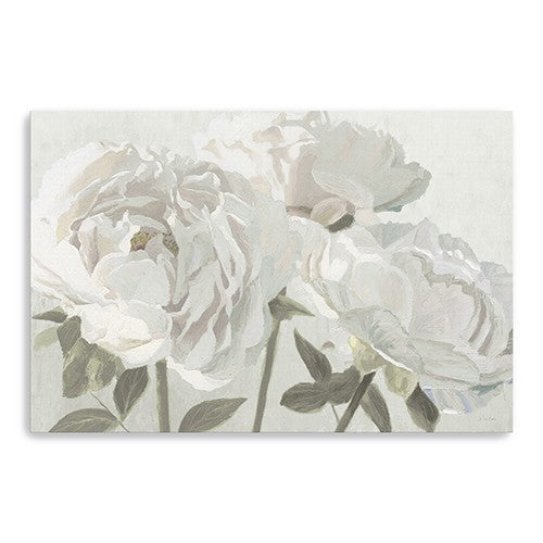 24" Neutral Flowers in Bloom Canvas Wall Art