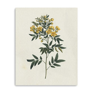 30" Singular Yellow Blossom Branch Canvas Wall Art