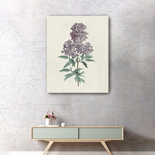 30" Singular Purple Blossom Branch Canvas Wall Art