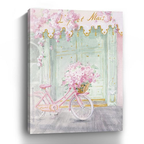 32" Pretty Pastel Pink Paris Canvas Wall Art