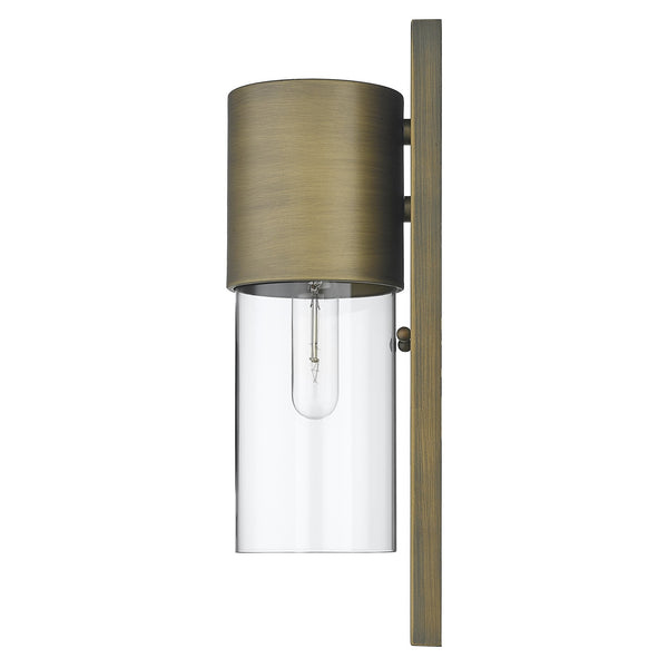 Contemporary Brushed Gold and Glass Wall Light