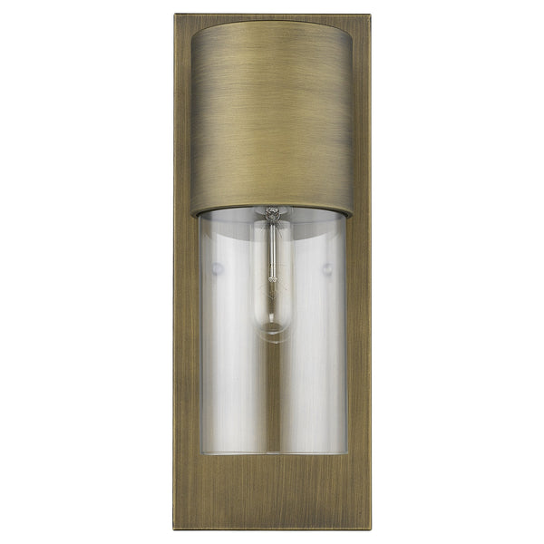 Contemporary Brushed Gold and Glass Wall Light