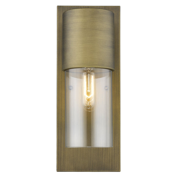 Contemporary Brushed Gold and Glass Wall Light