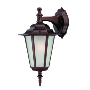 Bronze Frosted Glass Hanging Lantern Wall Light