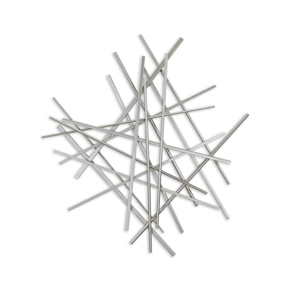 Silver Rod Abstract Wall Decor