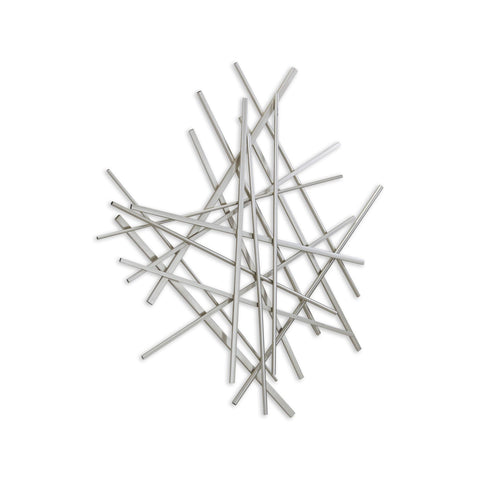 Silver Rod Abstract Wall Decor