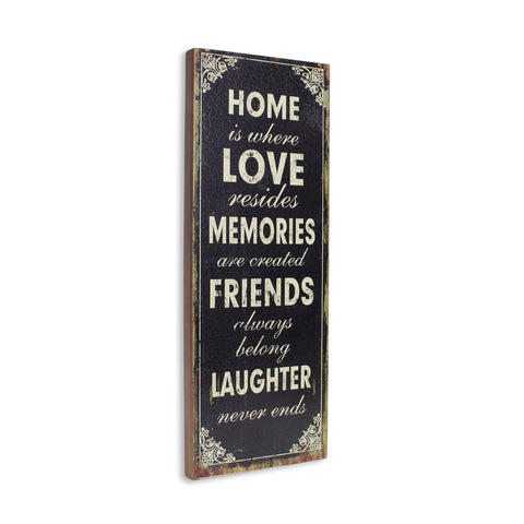 Vintage Home is Where Love Resides Wall Art