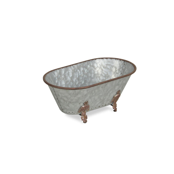 Jumbo Hammered Metal Bathtub Sculpture