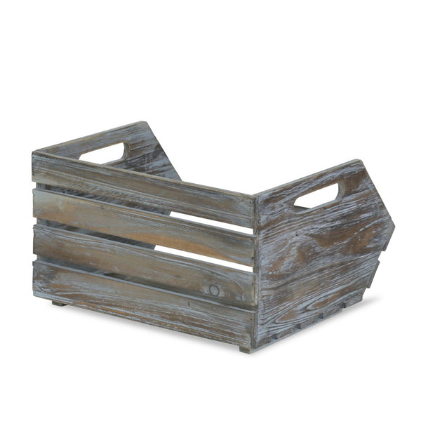 Distressed Gray Wooden Storage Box