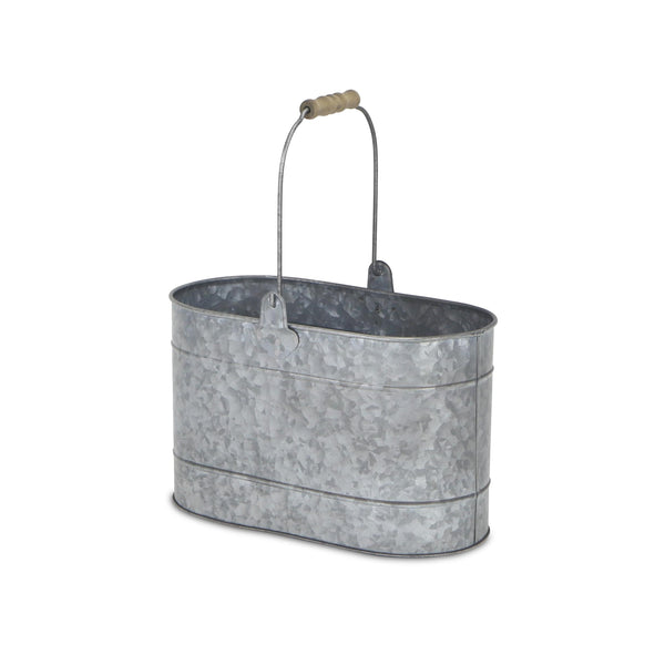 Farmhouse Galvanized Metal Bucket