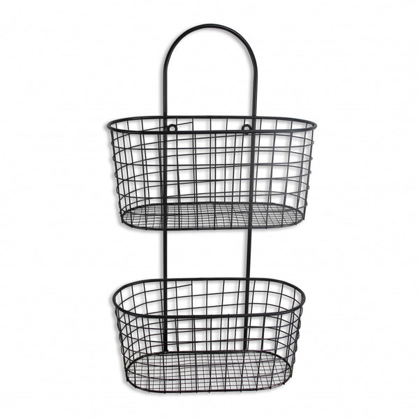 Black Metal Wire Hanging Storage