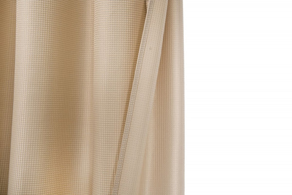 Luxurious Beige Waffle Weave Shower Curtain