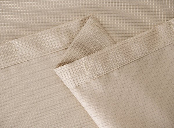 Luxurious Beige Waffle Weave Shower Curtain