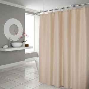 Luxurious Beige Waffle Weave Shower Curtain