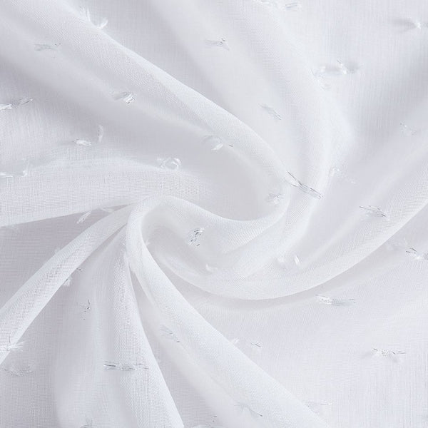 White Puff Sprinkles Shower Curtain