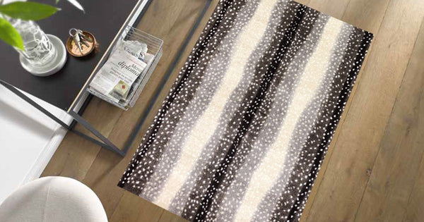 2' x 3' Neutral Dot and Wave Washable Floor Mat