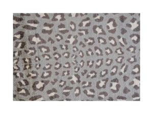 2' x 3' Gray and Brown Cheetah Washable Floor Mat