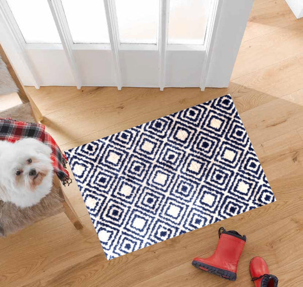 2' x 3' Blue Diamond Washable Floor Mat