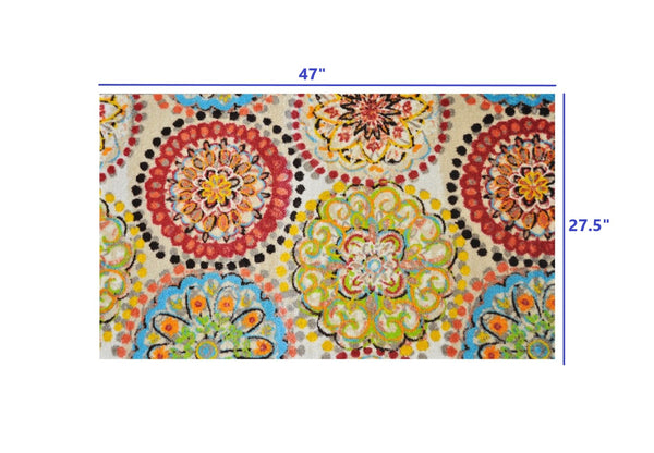 2' x 4' Mediterranean Brights Washable Floor Mat