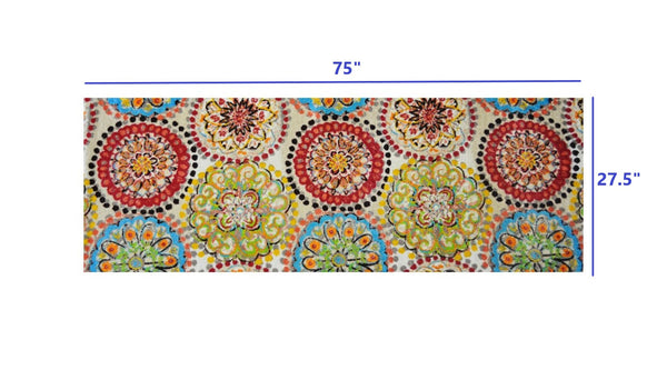 2' x 6' Mediterranean Brights Washable Runner Rug