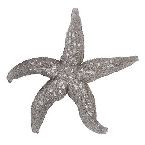 19" Silver Pewter Textured Starfish Wall Art