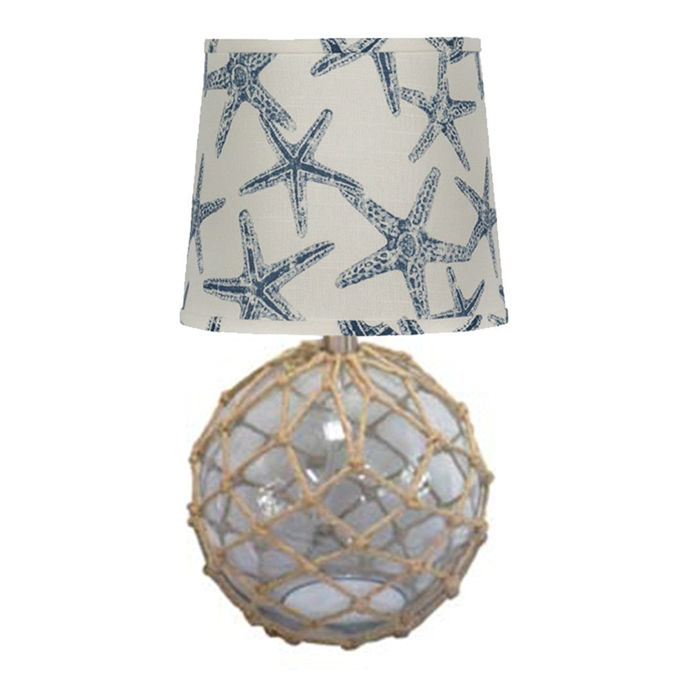 Cape Netted Glass Navy Starfish Accent Lamp