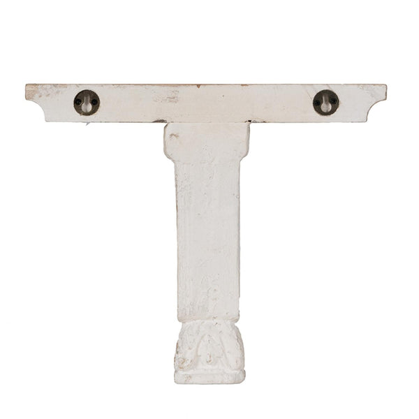 Classic Corbel Style White Washed Wall Shelf