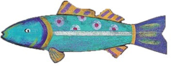 Rustic Aqua Whimsy The Fish Wall Art