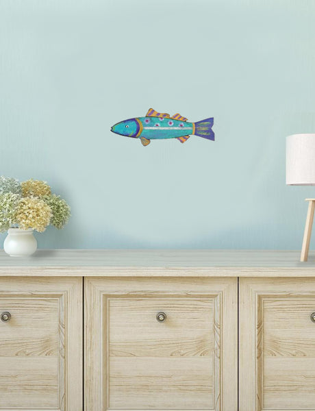 Rustic Aqua Whimsy The Fish Wall Art