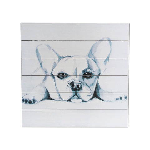 Seriously Cute Puppy Sketch Wood Plank Wall Art